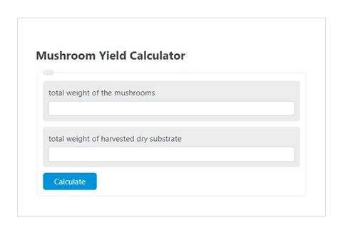 Mushroom Yield Calculator