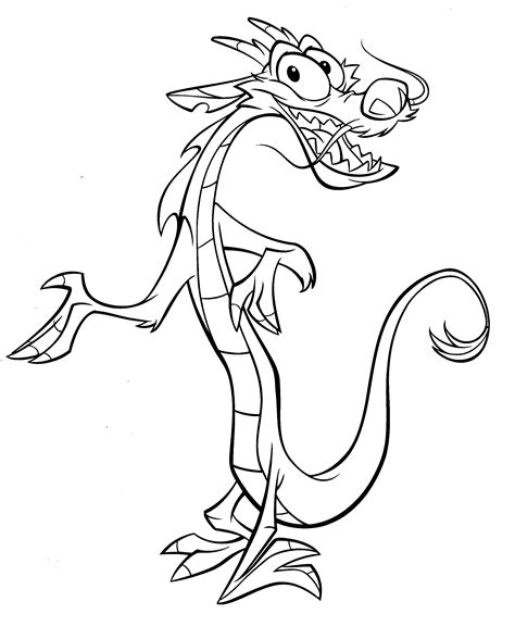 Mushu Coloring Pages Coloring Pages