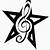 Music And Stars Tattoo Designs