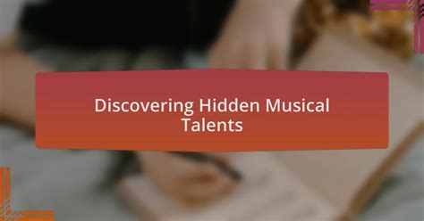 Music Lessons Discover Your Hidden Musical Talents