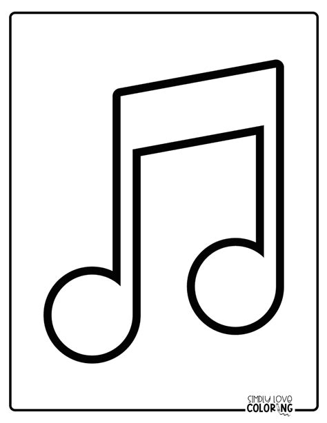 Music Note Coloring Page