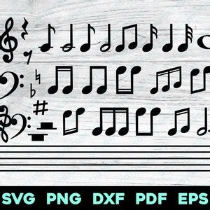 Download Music Notes Bundle Commercial Use DXF Files