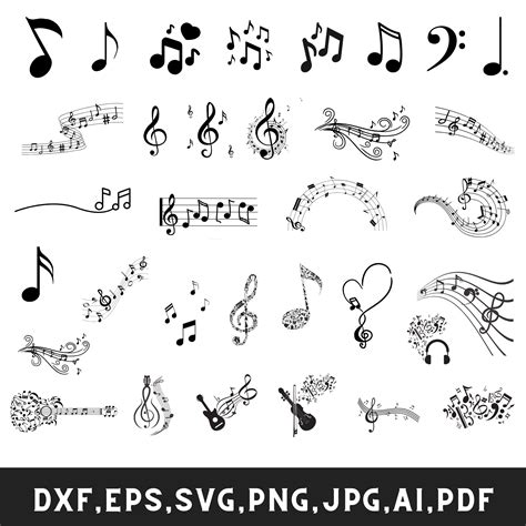 Download Music Notes Bundle Cricut SVG