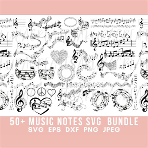 Download Music Notes Bundle Files For Crafts