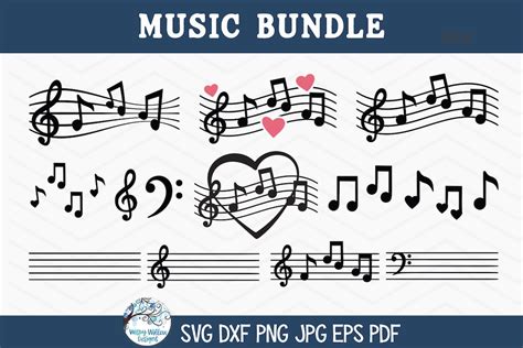 Download Music Notes Bundle Files for Cricut