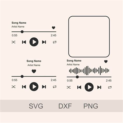Download Music Player Cricut SVG DXF Files