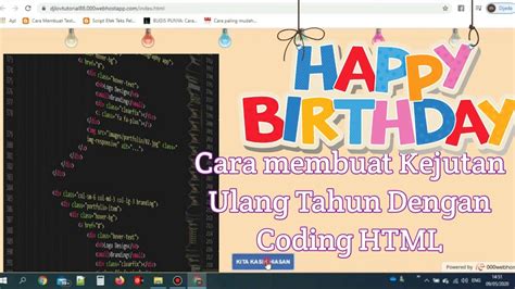 Cara menambahkan musik ulang tahun di HTML