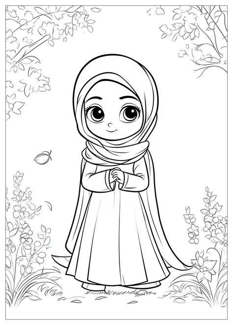 Muslimah Coloring Pages