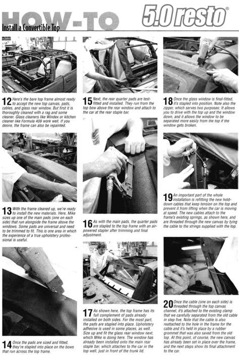 Mustang Convertible Top Installation Video