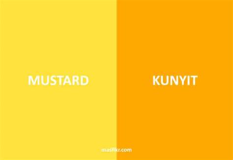 Perbedaan Warna Mustard dan Kuning