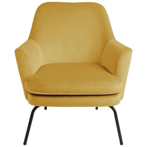 Mustard Velvet Accent Chair