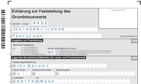 Grundsteuererklärung Bayern Formular