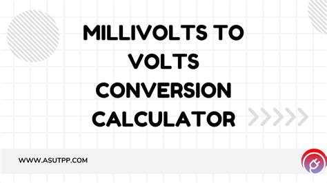 Convert MV to V Easily with Our Mv To V Conversion Calculator - Simplify Your Voltage Calculations Now!