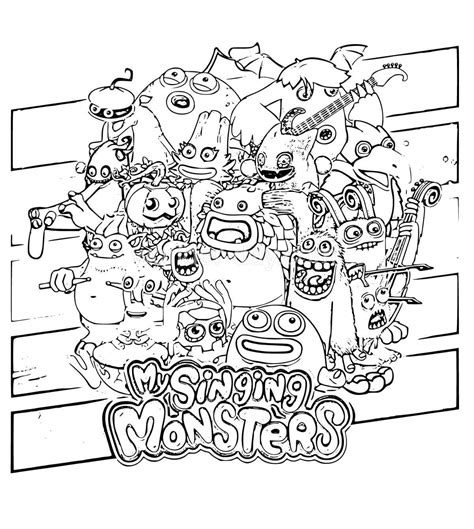 My Singing Monsters Coloring Page Printable