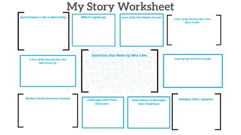 My Life Story Worksheet