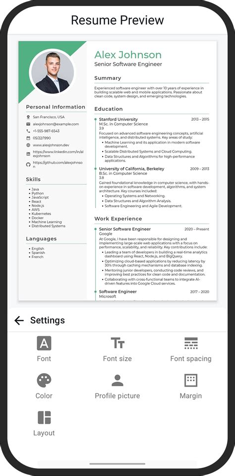 My Resume Builder App