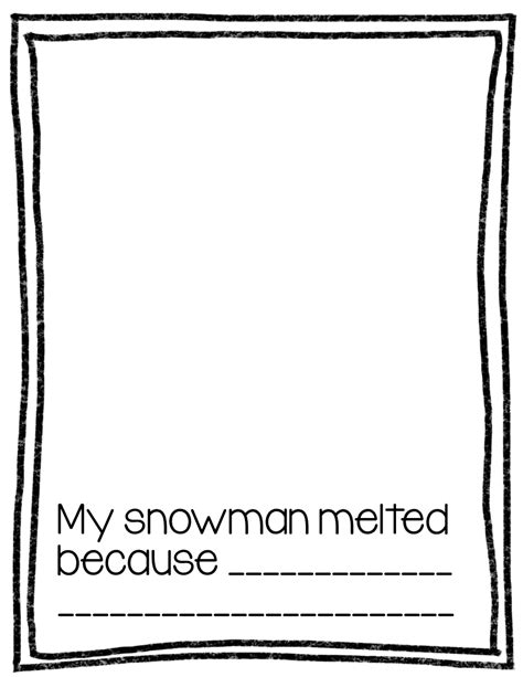 My Snowman Melted Because Template