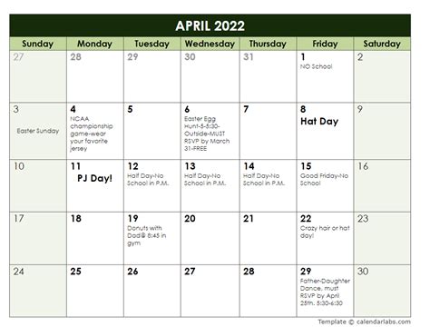 Myers Elementary Calendar