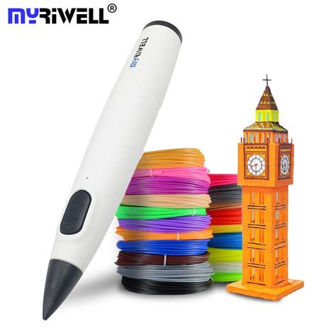Myriwell 3d Pen Only One Touch Button Control Sensing 1.75mm Pcl Filament Diy 3d Printing Pen For Beginner Kids