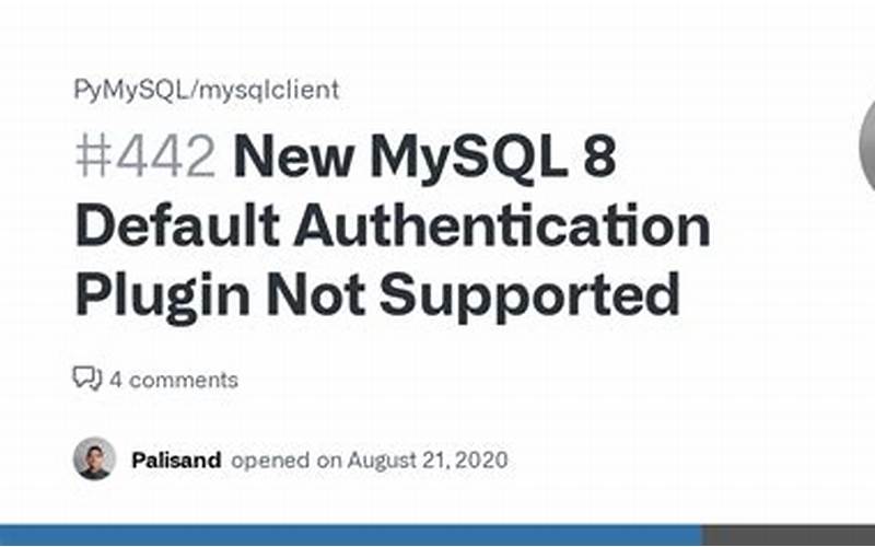Mysql Authentication Plugin Not Supported