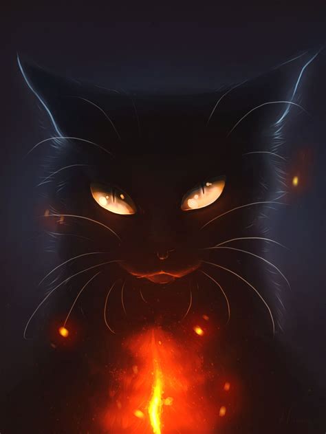 Mysterious and Dark Anime Cats