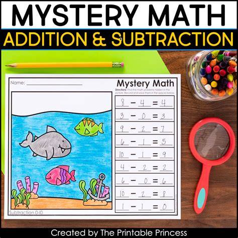 Mystery Math Pictures Worksheets