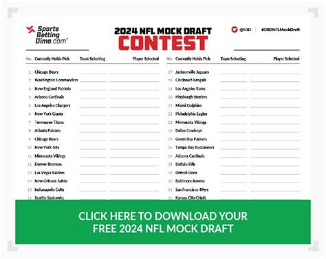 Nfl Mock Draft Template