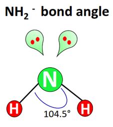 NH2- shape and bond angle