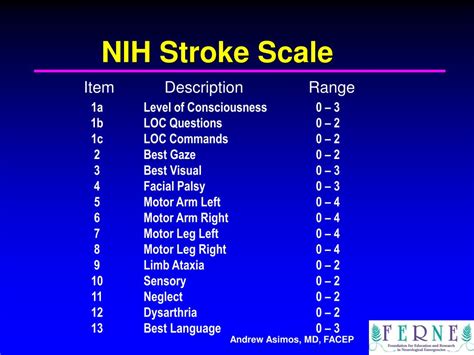 NIH Stroke Scale Conclusion