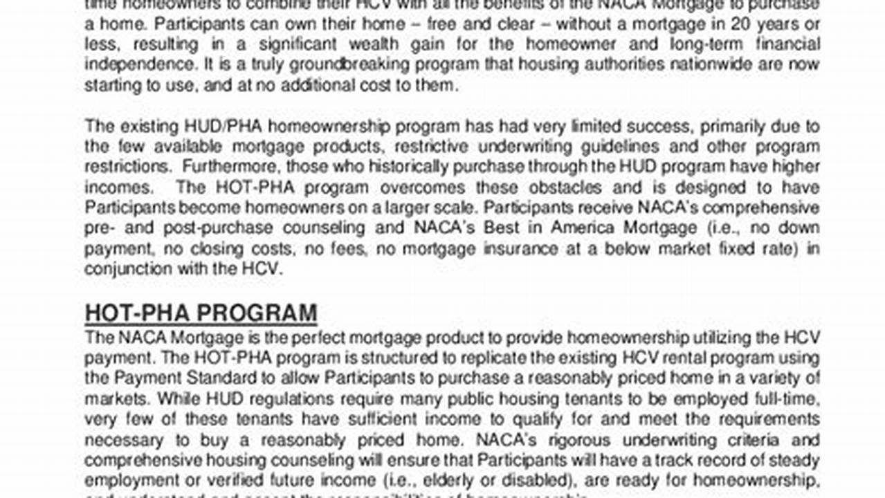 Naca Hot Pha Program Application 2024