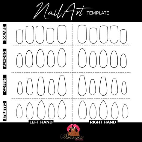 Nail Design Template Almond