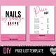 Nail Pricing Template