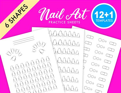 Nail Art Practice Sheets Printable