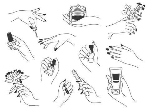Nail Beauty Spa Manicure Vector