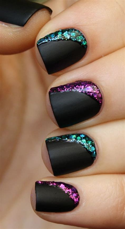 Nail Design On Shiny Matte