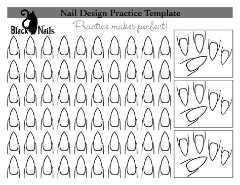 Nail Design Practice Template