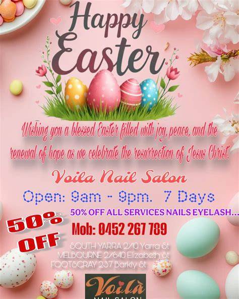 Nail Salon Open Easter