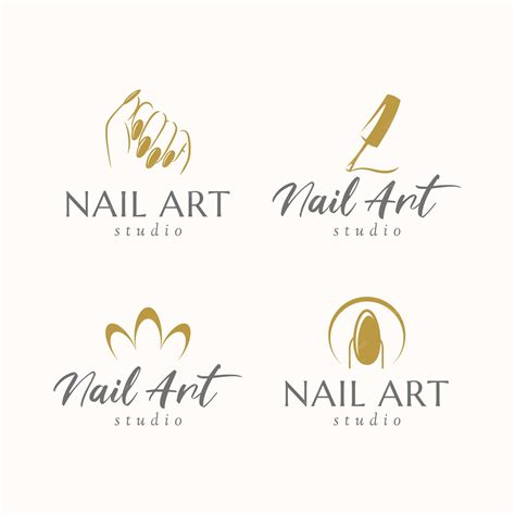 Nail Studio Logo Design Set