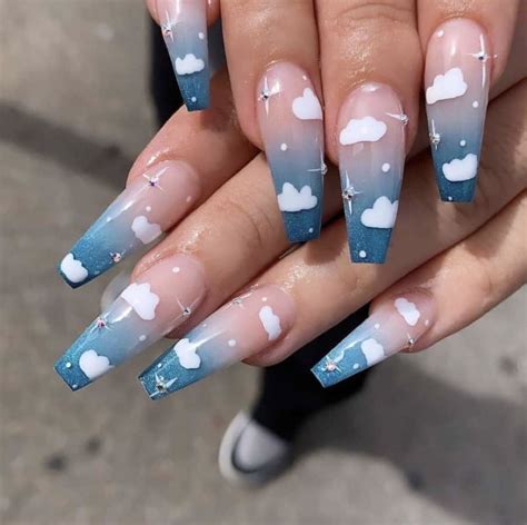 baby blue nails aesthetic в 2021 г Фиолетовые ногти, Дизайнерские