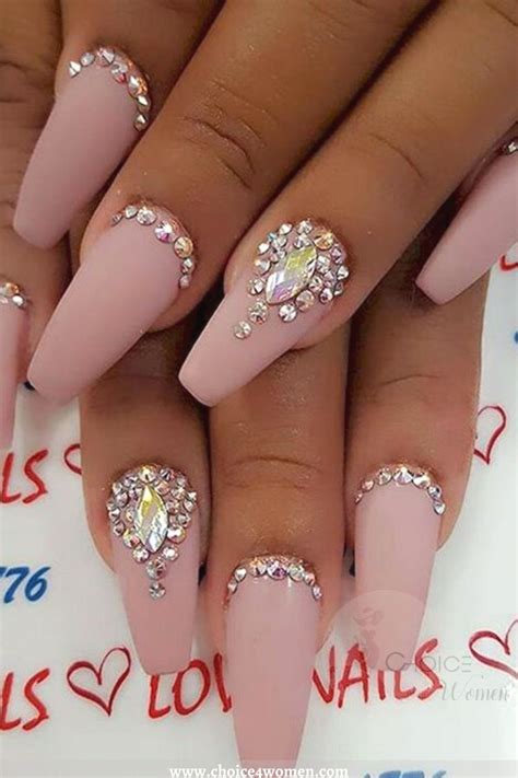 Almond shaped French Tips Crystals French acrylic nails, Oval nails