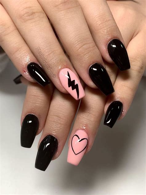 Pin by Jessica Garcia on Acrylic Nails in 2020 Cute black nails, Cute