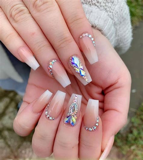 Cute gem nails Pink nails, Gem nails, Nails