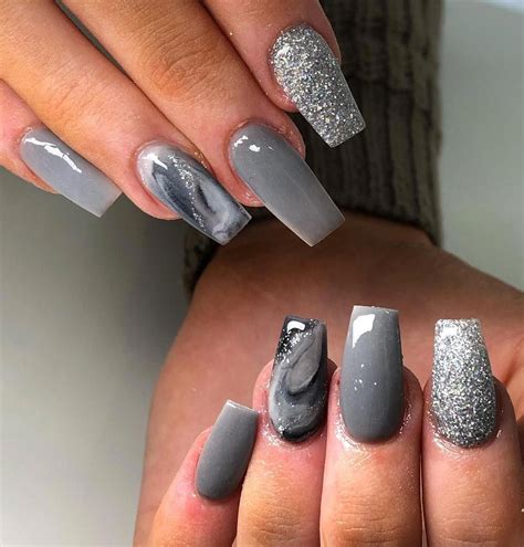 Nails Glitter Gray: A Trending Nail Polish Color In 2023