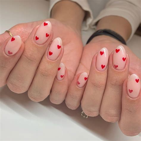 Nails Heart Design For Valentine's Day