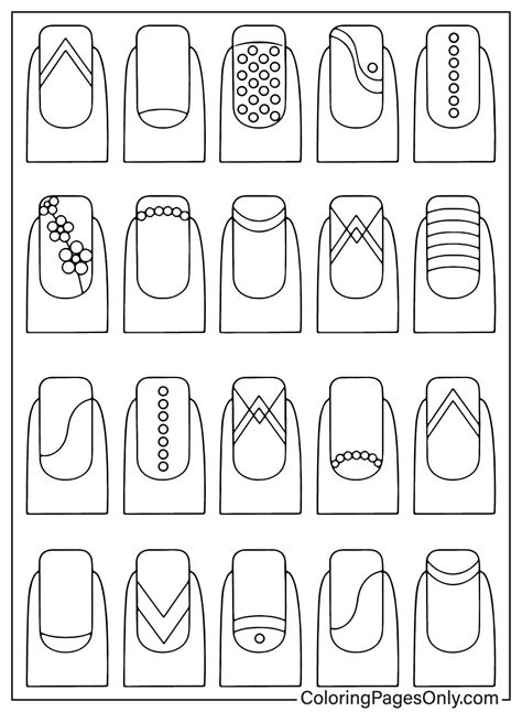 Nails Coloring Pages