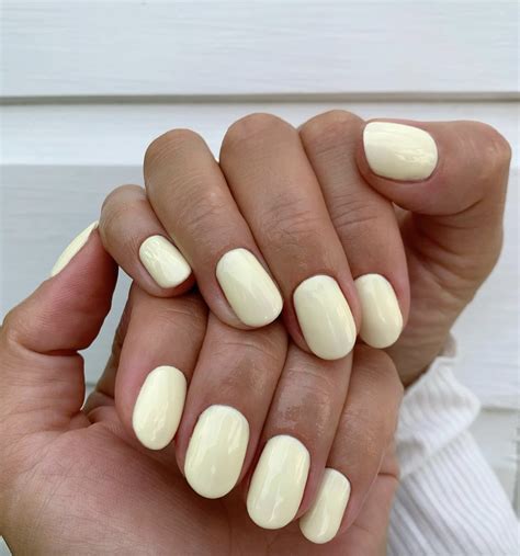 Nails Manicure White Yellow Color