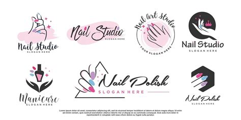 Nails Spa Logo Vector Icon