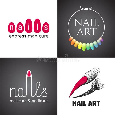 Nails Vector Logo Emblem Icon
