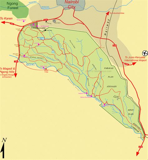 Nairobi National Park map