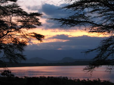 Sunset over lake Naivasha